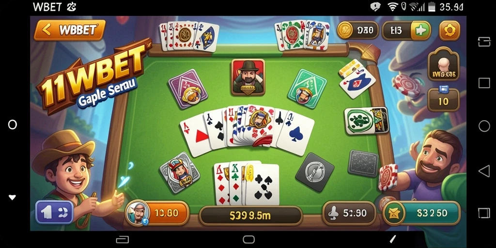 Tampilan gameplay Gaple dalam 11WBET yang menarik.