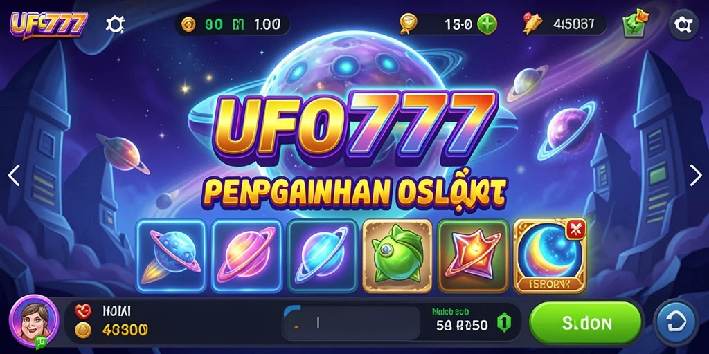 Tampilan gameplay <strong>UFO777</strong> yang menarik dan penuh warna.